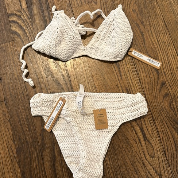 Crochet top sz Medium and bottoms sz Small. Fits true to size with stretch. - Picture 1 of 1